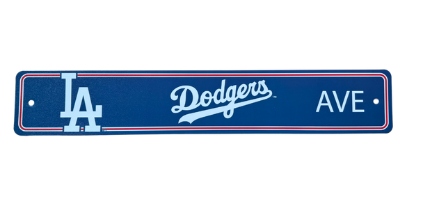 Los Angeles Dodgers Sign 4x24 Plastic Street Sign
