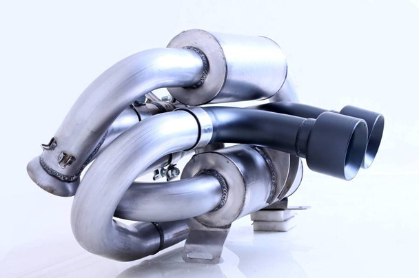 Gibson Exhaust 2023–2026 Can-Am Maverick R Turbo E-Valve 2-Seat UTV Performance Exhaust System – Black Ceramic Dual Tip – 98058