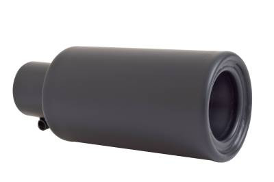 Gibson Black Ceramic Rolled Edge Angle Quiet Tip – 4" Outlet, 2.25" Inlet, 12" Length, Clamp-On – 500659-B