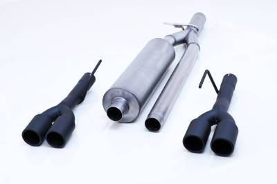 Gibson Cat-Back Performance Exhaust for 2024–2025 Chevy & GMC 1500 6.2L Active Exhaust – Dual Split Black (65718B)