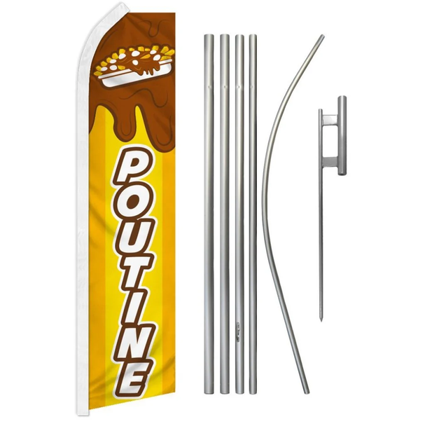 Poutine Super Flag & Pole Kit