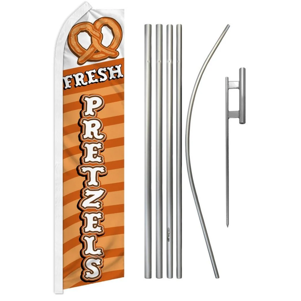 Fresh Pretzels Super Flag & Pole Kit