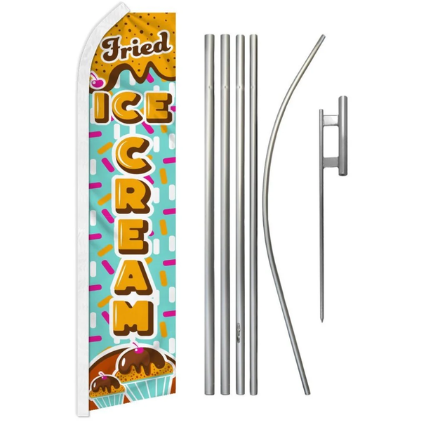 Fried Ice Cream Super Flag & Pole Kit