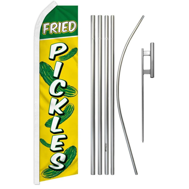 Fried Pickles Super Flag & Pole Kit
