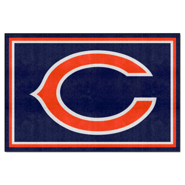 Chicago Bears 5ft. x 8 ft. Plush Area Rug C Primary Logo