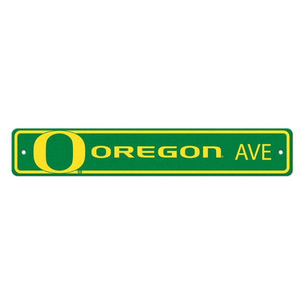 Oregon Ducks Team Color Street Sign D√©cor 4in. X 24in. Lightweight