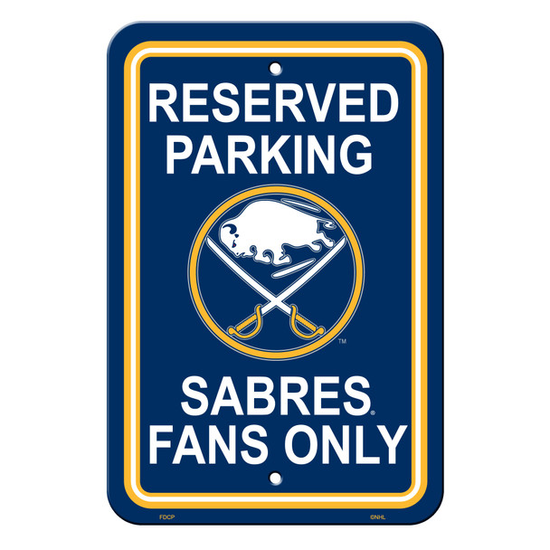 Buffalo Sabres 12 in. x 18 in. Plastic Reserved Parking Sign