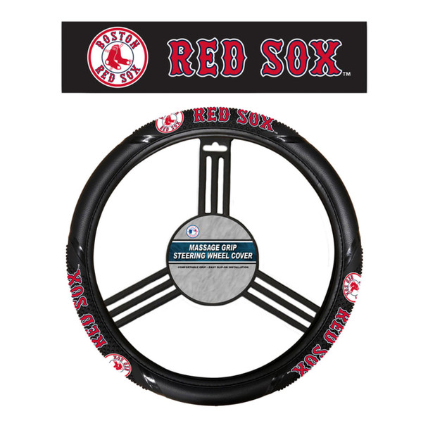 Boston Red Sox Steering Wheel Cover Massage Grip Style