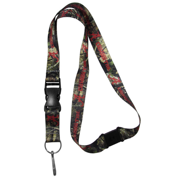 Alabama Crimson Tide Lanyard Keychain ID Holder NCAA Fan Accessory, Mossy Oak Camo