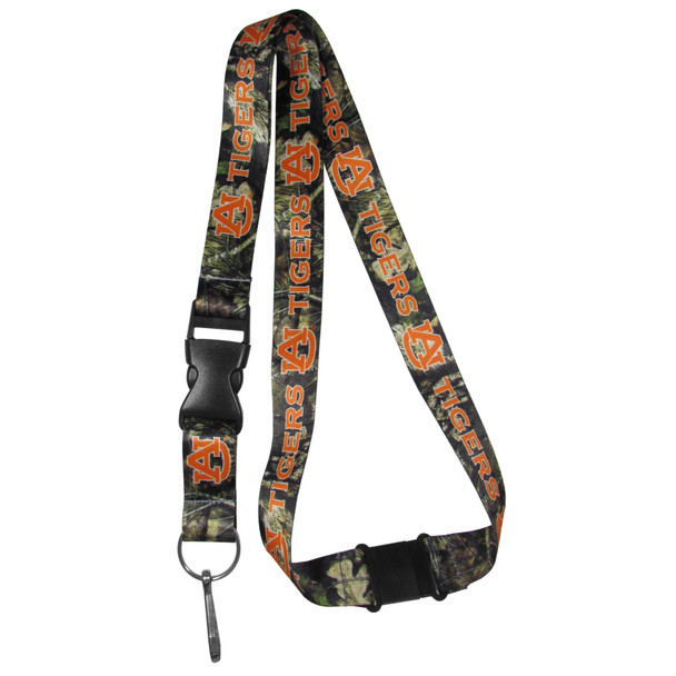 Auburn Tigers Lanyard Keychain ID Holder NCAA Fan Accessory, Mossy Oak Camo
