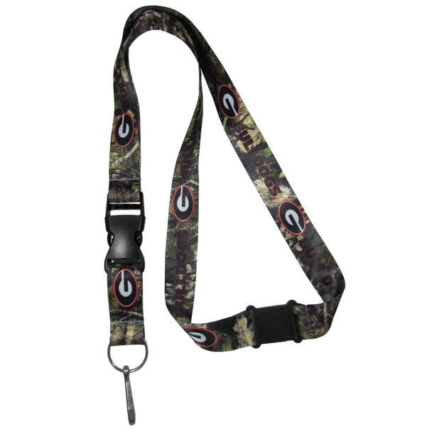 Georgia Bulldogs Lanyard Keychain ID Holder NCAA Fan Accessory, Mossy Oak Camo