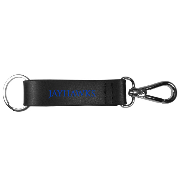 Kansas Jayhawks Black Strap Key Chain