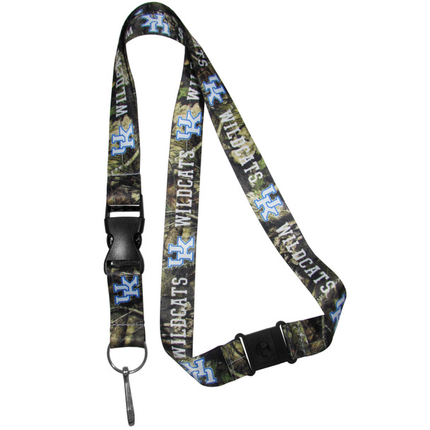 Kentucky Wildcats Lanyard Keychain ID Holder NCAA Fan Accessory, Mossy Oak Camo
