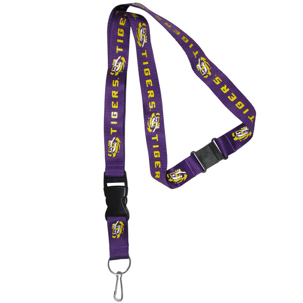 LSU Tigers Lanyard Keychain ID Holder NCAA Fan Accessory