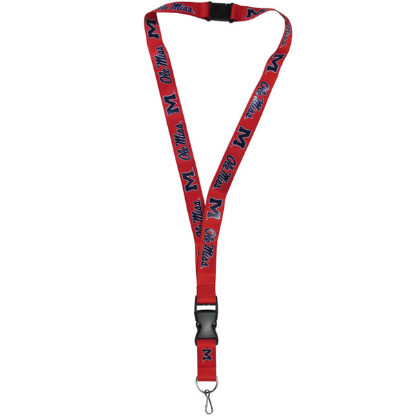 Mississippi Rebels Lanyard Keychain ID Holder NCAA Fan Accessory
