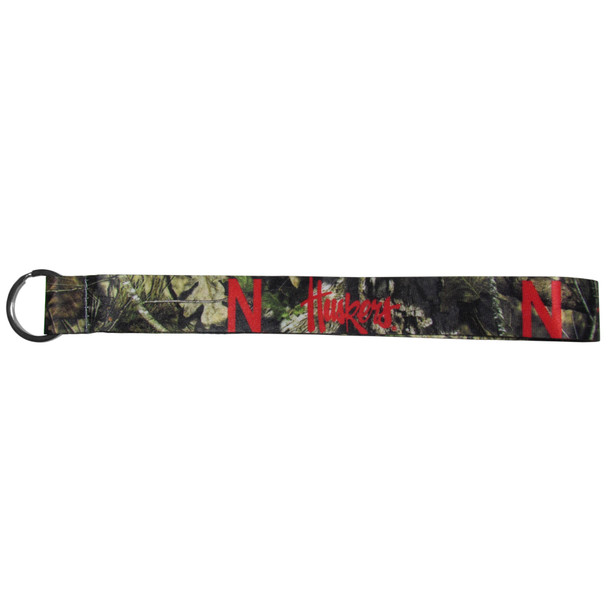 Nebraska Cornhuskers Lanyard Keychain ID Holder NCAA Fan Accessory Key Chain, Mossy Oak