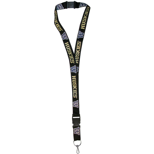 Washington Huskies Lanyard Keychain ID Holder NCAA Fan Accessory