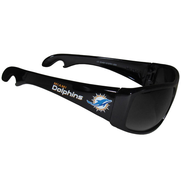 Miami Dolphins Wrap Bottle Opener Sunglasses