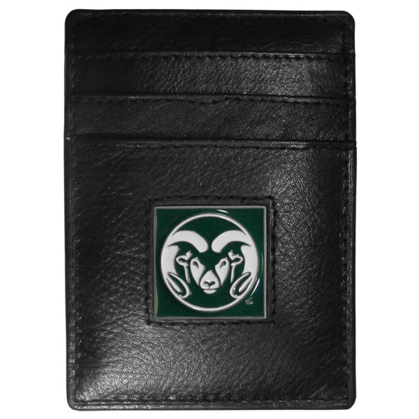 Colorado St. Rams Leather Money Clip/Cardholder