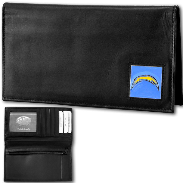 Los Angeles Chargers Deluxe Leather Checkbook Cover