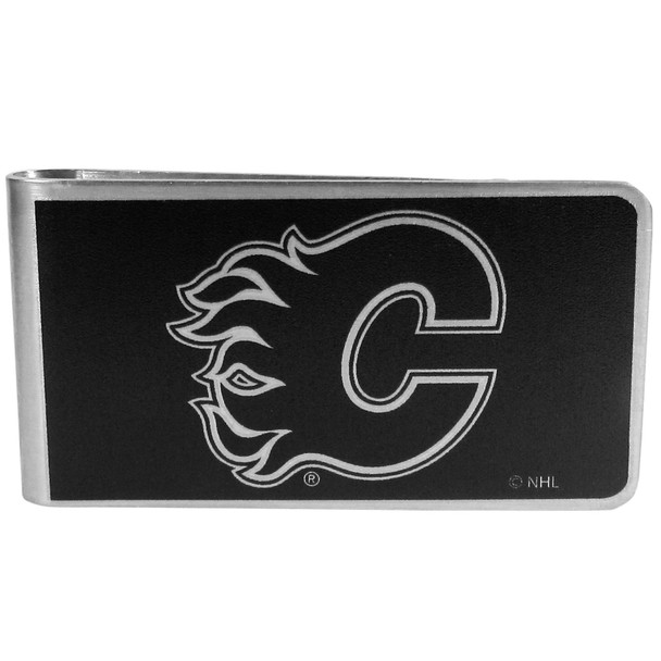 Calgary Flames¬Æ Black and Steel Money Clip