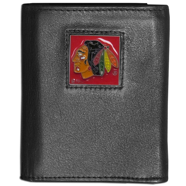 Chicago Blackhawks¬Æ Leather Tri-fold Wallet