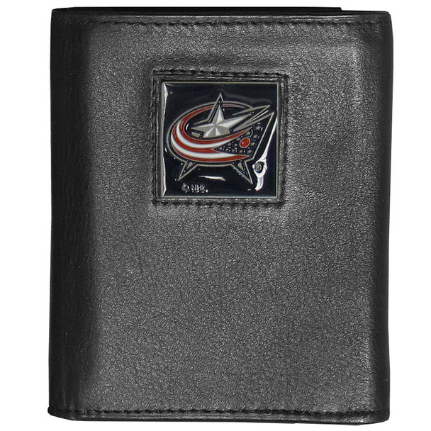 Columbus Blue Jackets¬Æ Deluxe Leather Tri-fold Wallet