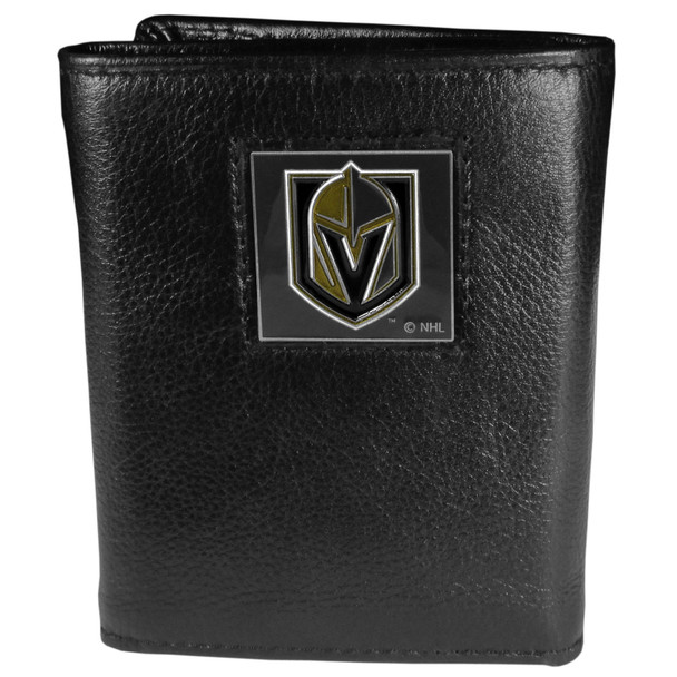 Las Vegas Golden Knights¬Æ Deluxe Leather Tri-fold Wallet