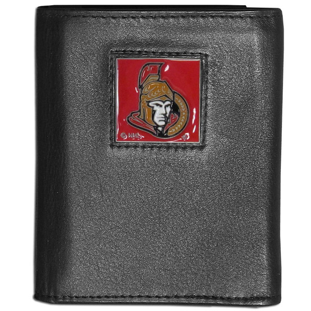 Ottawa Senators¬Æ Leather Tri-fold Wallet