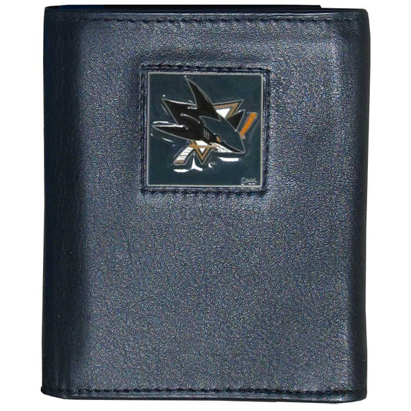 San Jose Sharks¬Æ Leather Tri-fold Wallet