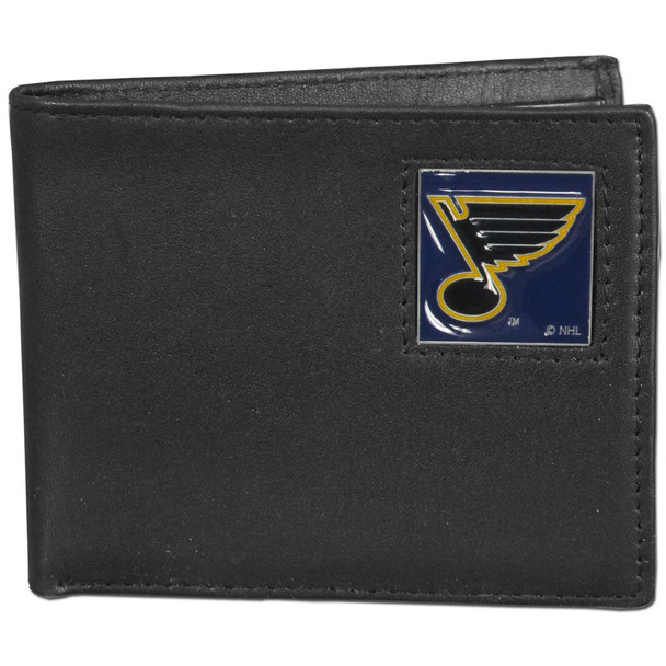 St. Louis Blues¬Æ Leather Bi-fold Wallet Packaged in Gift Box