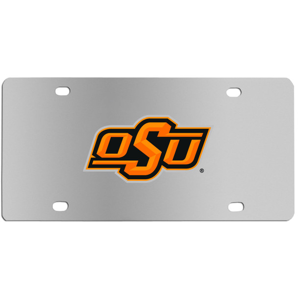 Oklahoma St. Cowboys Steel License Plate Wall Plaque