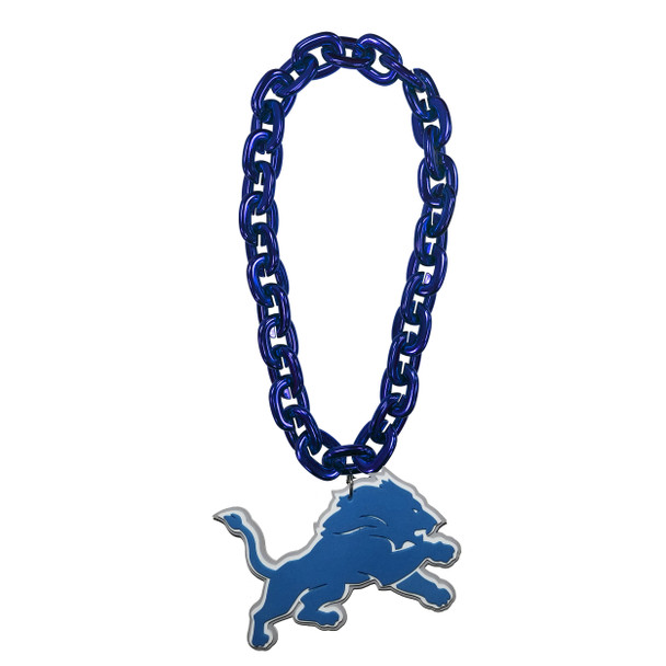 Detroit Lions Fan Chain Necklace NFL Foam Chain Fan Gear Blue