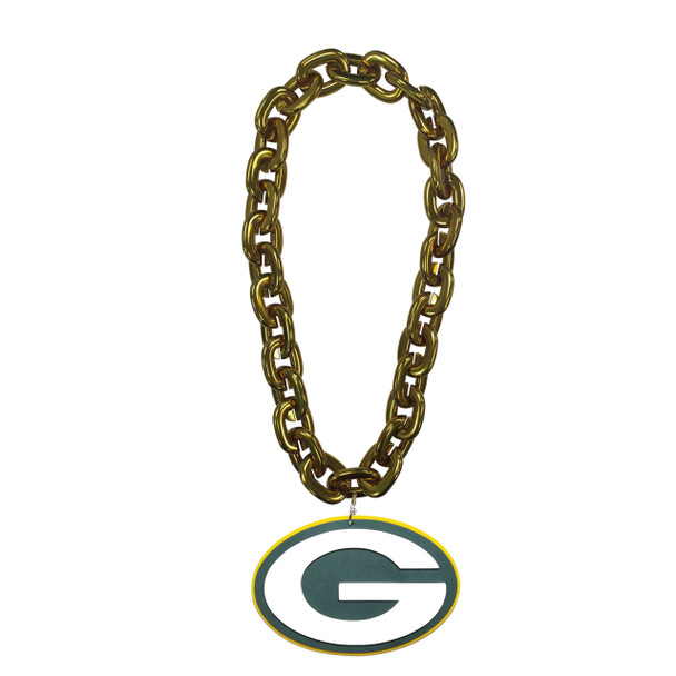 Green Bay Packers Fan Chain Necklace NFL Foam Chain Fan Gear Yellow