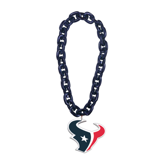 Houston Texans Fan Chain Necklace NFL Foam Chain Fan Gear Navy