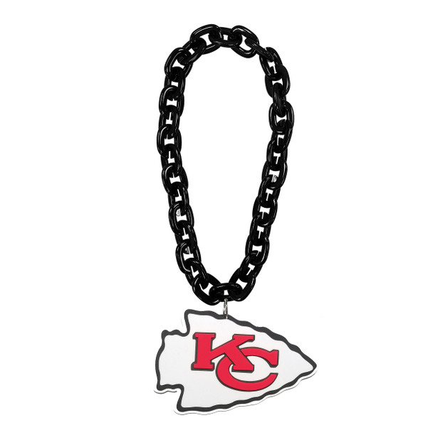 Kansas City Chiefs Fan Chain Necklace NFL Foam Chain Fan Gear Black