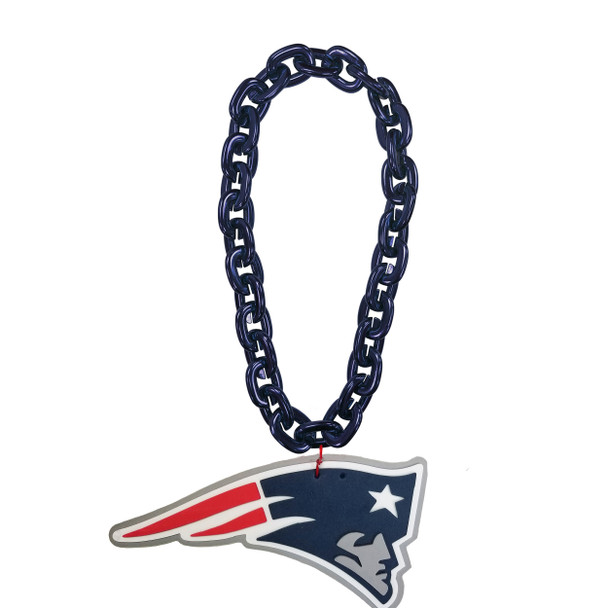 New England Patriots Fan Chain Necklace NFL Foam Chain Fan Gear Navy