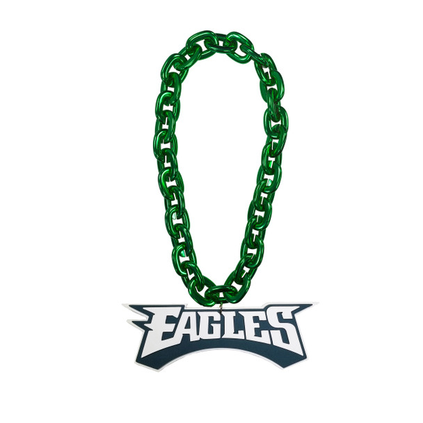 Philadelphia Eagles Fan Chain Necklace NFL Foam Chain Fan Gear Green