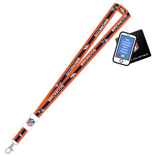 Denver Broncos  Charging Lanyard iPhone iPad USB Cable NFL Fan Gear