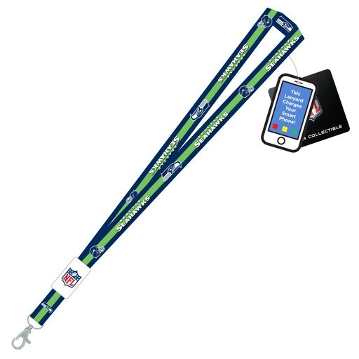 Seattle Seahawks  Charging Lanyard iPhone iPad USB Cable NFL Fan Gear
