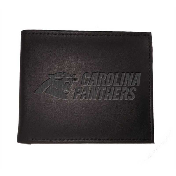 Carolina Panthers Leather Blackout Bi-fold Wallet