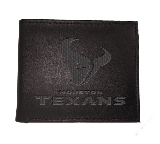 Houston Texans Leather Blackout Bi-fold Wallet