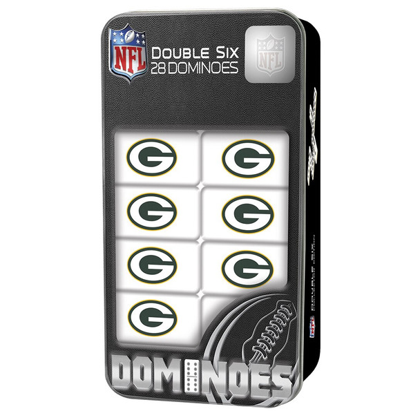 Green Bay Packers Double Six Domino Set NFL Game Set Fan Collectible