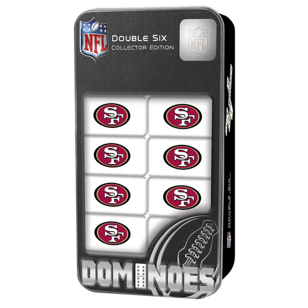San Francisco 49ers Double Six Domino Set NFL Game Set Fan Collectible