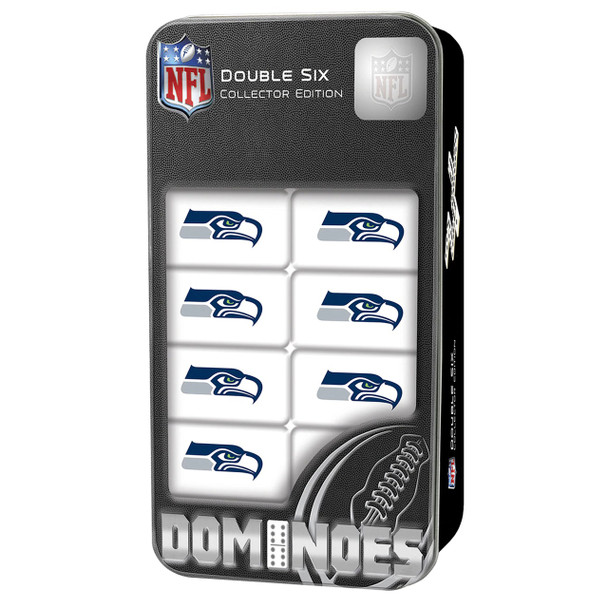 Seattle Seahawks Double Six Domino Set NFL Game Set Fan Collectible