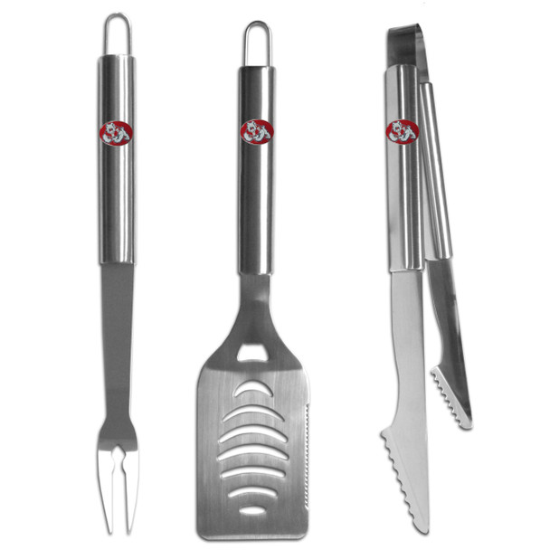 Fresno St. Bulldogs 3 pc Stainless Steel BBQ Set