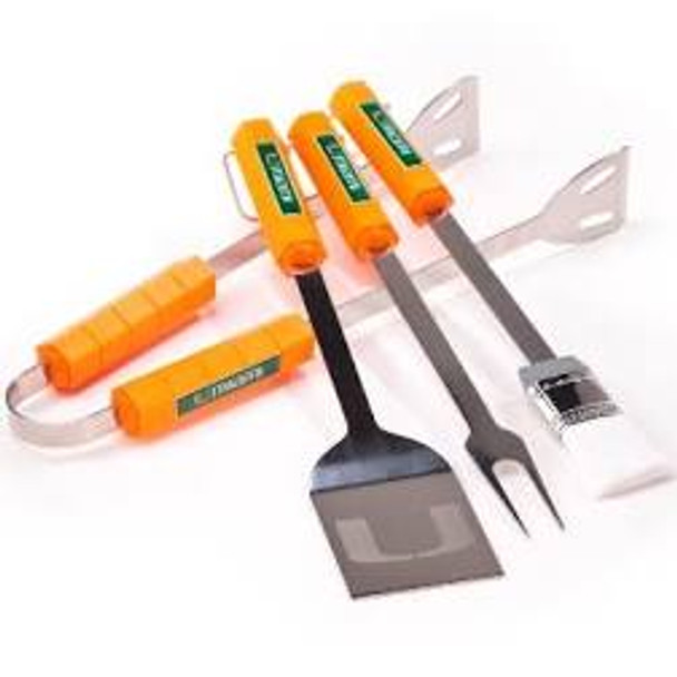 Miami Hurricanes 4 pc BBQ Set