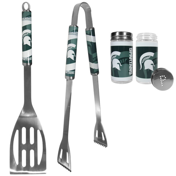 Michigan St. Spartans 2pc BBQ Set with Tailgate Salt & Pepper Shakers