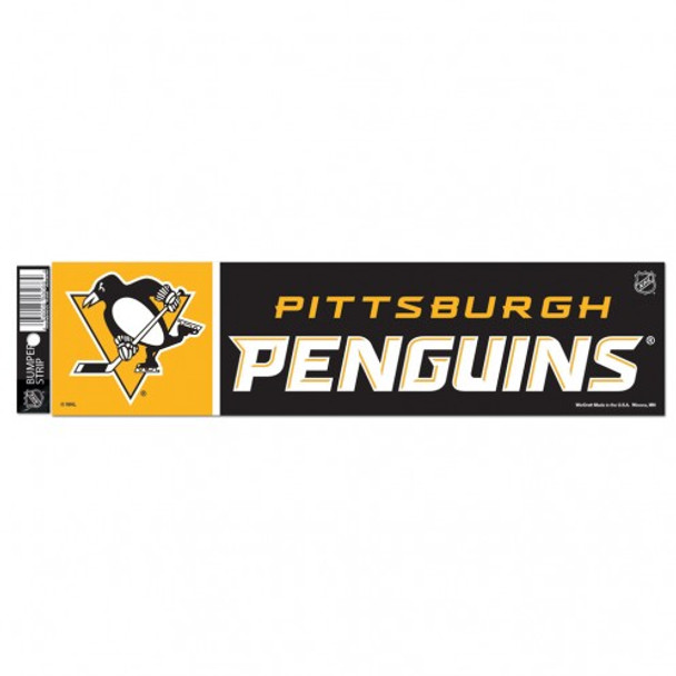 Pittsburgh Penguins Decal 3x12 Bumper Strip Style Pittsburgh Penguins Decal 3x12 Bumper Strip Style