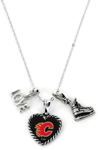 Calgary Flames Necklace Charmed Sport Love Skate